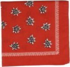 Schnupftuch Edelweiß rot
