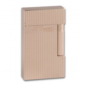 Dupont-Feuerzeug L2 rosegold-vergoldet, Carre-Muster