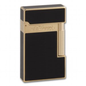 Dupont-Feuerzeug L2 gold Chinalack schwarz